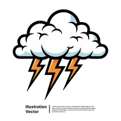 Dynamic illustration of an electrifying storm cloud, symbolizing raw power and unpredictable natural forces