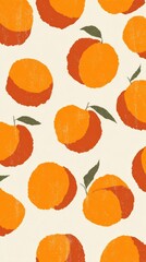 Peach or nectarine fruits isolated, watercolor botanical illustration. Juicy packaging design