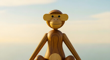 Wooden Monkey Toy A Timeless Treasure of Simplicity