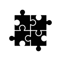 Obraz premium Black and White Jigsaw Puzzle Pieces Connecting Together as a Symbol of Teamwork and Problem Solving Strategy Business Illustration
