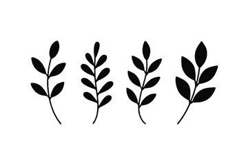 Botanical Silhouettes – Minimal Leaf Branches