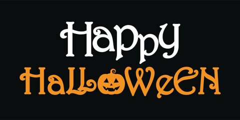 Happy Halloween lettering llustration vector