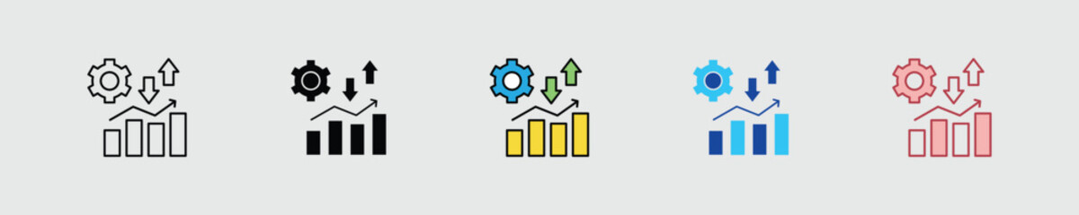 Bar-Chart Multiple Style Icon