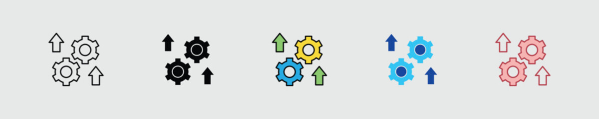 Gear Multiple Style Icon