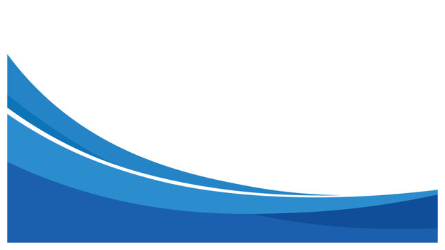 Modern Blue Wave Curve Abstract Business Background Template