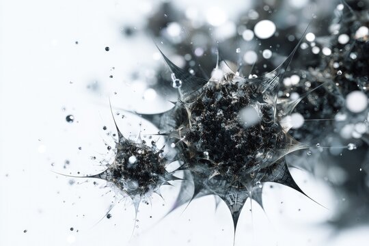 Abstract Geometric Shapes Explosion Digital Art