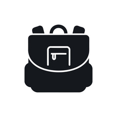 School Bag Icon - Minimal Backpack Vector Design