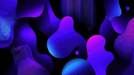 Abstract Design With Vibrant Blue And Purple Shapes