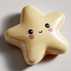 Cute star-shaped baked treat with a smiling face and colorful details made for a fun dessert experience
