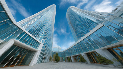 Night cityscape with motion blur from passing vehicles and glowing lights.