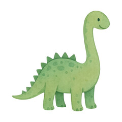Naklejka premium PNG Cute green dinosaur illustration
