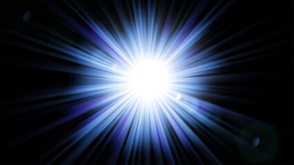 Futuristic Glowing Light Effect on Dark Background, Vector Illustration