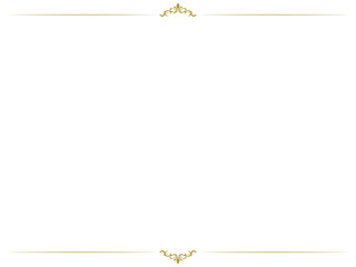 Naklejka premium 清楚な上下フレーム〜ゴールド〜