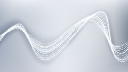Abstract White Light Lines on Grey Background with Lighting Effect, Vector Illustration