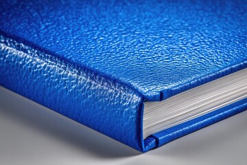 Closeup View Of Blue Hardcover Book Cover