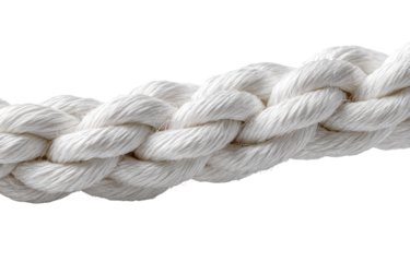 Close-up of braided white rope