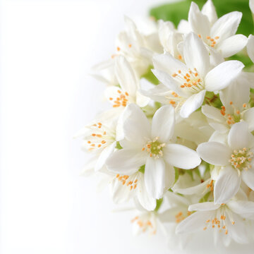 white wrightia flowers on white background