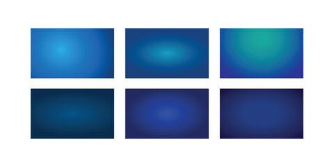 Obraz premium Blue gradient background vector collection featuring smooth and modern color transitions ideal for web, app, and design backdrops or digital layout graphics