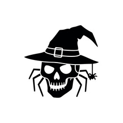 Skull Icon - Spooky Halloween Vector Design