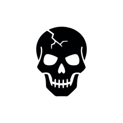Fototapeta premium Skull Icon - Spooky Halloween Vector Design