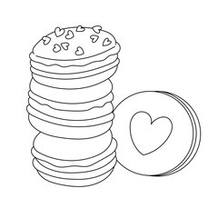 Valentine cookies doodle