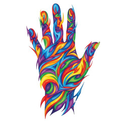 Obraz premium Colorful Abstract Hand Illustration
