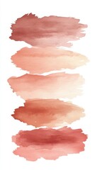 Artistic brushstrokes in shades of red and orange on white background
