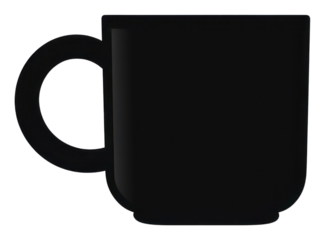 PNG Mug logo icon coffee drink black.