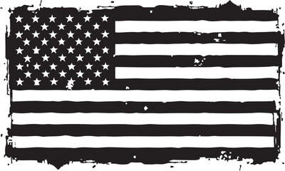 Distressed american flag grunge style image