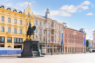 Ban Jelacic square, Zagreb, Croatia historic equestrian monument © Iván Moreno