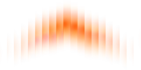 Selbstklebende Fototapeten Fraktale Wellen Vibrant  orange gradient with shimmering wave pattern. Neon-inspired light distortion on soft-toned glass. inspired hues highlight the contours a futuristic look featuring cool glow, soft waves  © Henry