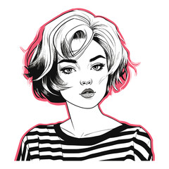 1901-hand-drawn-portrait-of-a-girl