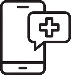 Obraz premium Smartphone displaying a medical alert or health notification icon