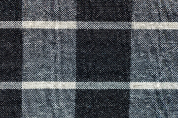Fototapeta premium Black White Grey Plaid Fabric Texture, Background Texture, Abstract Plaid Pattern.