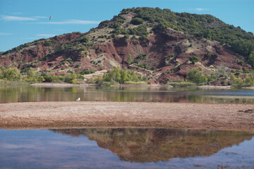lake and mountains