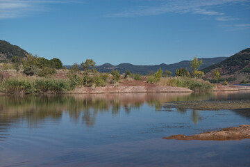 lake and mountains