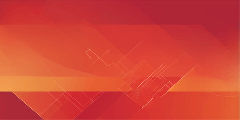 Abstract red background with futuristic digital technology lines and a blue arrow vector illustration for finance and business success growth design