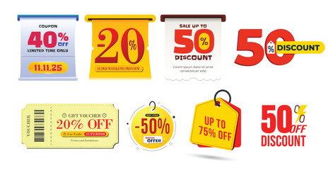 Naklejka premium Sale banner tag template design