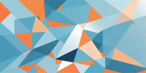 Abstract geometric colorful triangle pattern seamless vector background design and texture