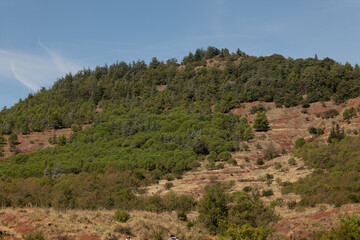 mountain landscape with blue sky