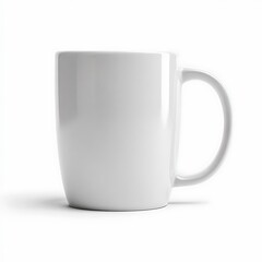 Plain White Ceramic Mug on White Background photo image