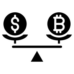 Stablecoin Balance Glyph Icon