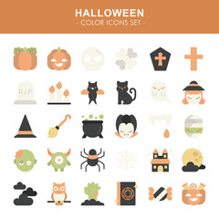 Halloween - color icons set