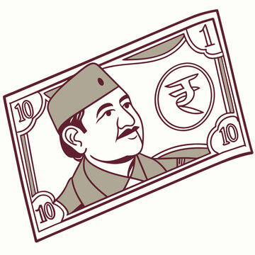 A Detailed Illustration of a Bhutanese Ngultrum Banknote with Intricate Designs