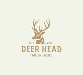 vintage logo Deer head vector	