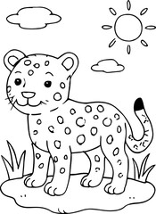 Squirrel in Nature A Charming Y2K Wool Yarn Coloring Page Adventure