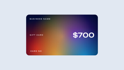 Obraz premium Minimal gift card value of $700. Shopping gift card in minimal design. 