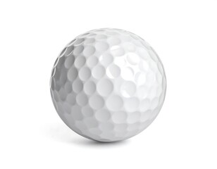 White golf ball isolated on white