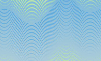 Abstract background with waves for banner. Medium banner size. Vector background with lines. Element for design isolated on white. Blue colors. Ocean, sea, water