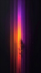 Colorful vertical beams against dark background